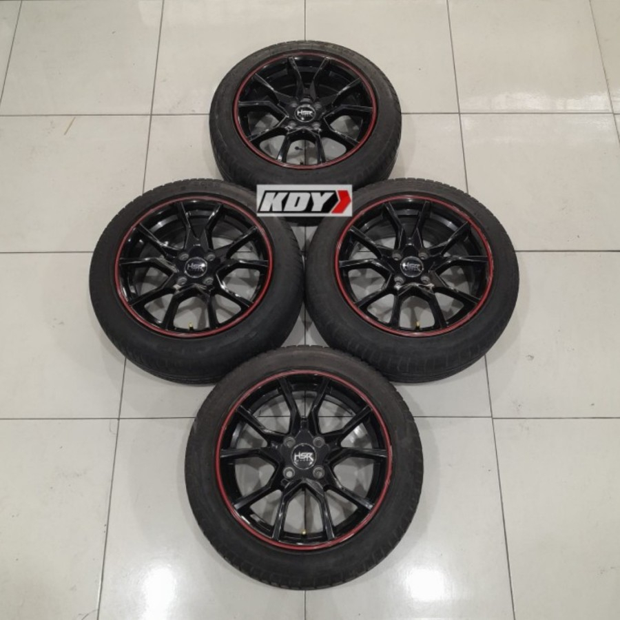 Velg Mobil Bekas MISATO HSR R15X7 Lubang 4 ET 42 BAN 195 50 R15