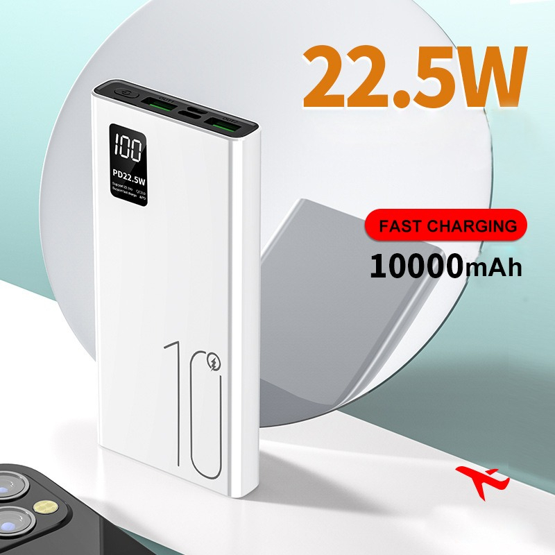 Power Bank Dual USB Fast Charging 22.5W 10000mAh - PD22 - White