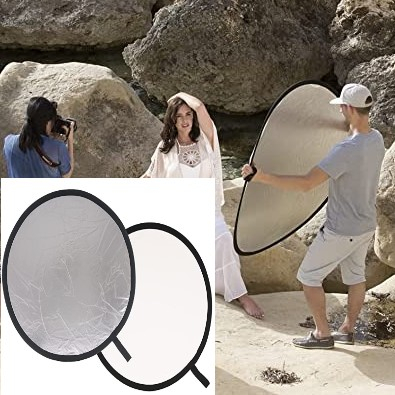 Reflektor Cahaya Studio Photography Round Portable 2 in 1 80 cm - GO11/MA11