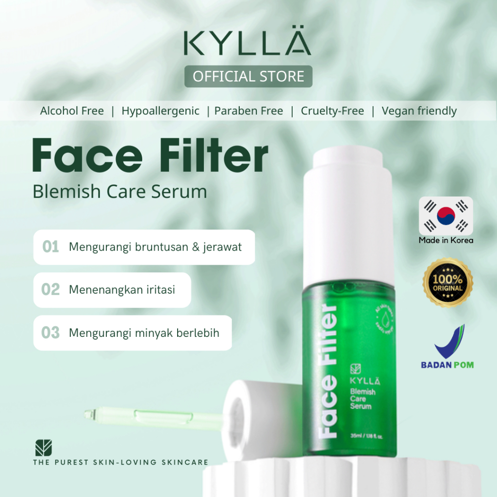 KYLLA Beauty Face Filter Blemish Care Serum 35ml SERUM WAJAH ANTI ACNE MENGURANGI JERAWAT