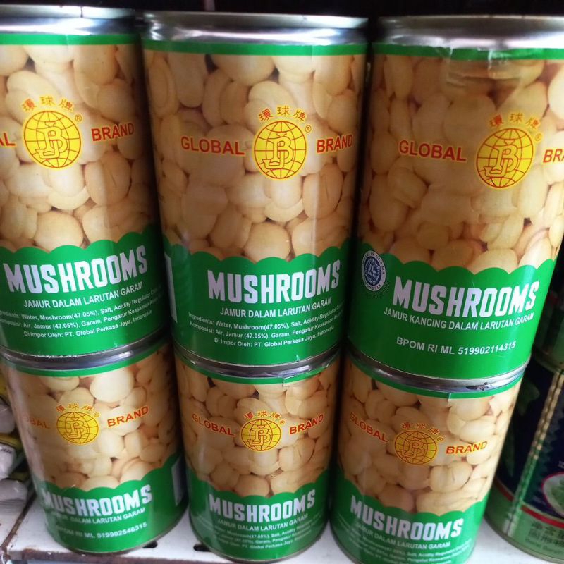

[HALAL] GLOBAL BRAND MUSHROOM 425G/ JAMUR KANCING/ JAMUR KALENG/JAMUR CHAMPIGNON KALENG/MOKO