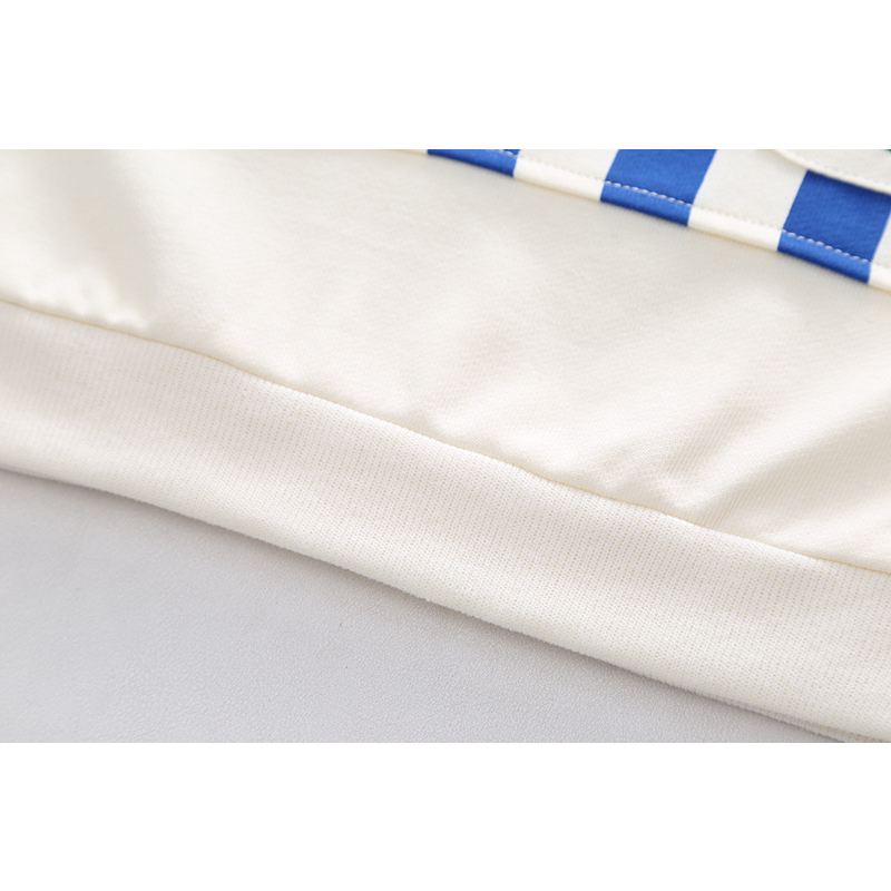 setelan lengan panjang anak motif salur dino biru putih usia 6 bulan sampai 5 tahun keren premium import