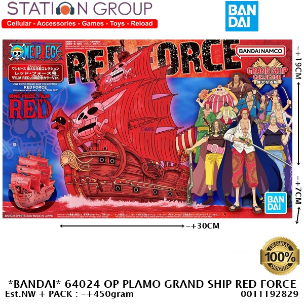 BANDAI 64024 ONE PIECE PLAMO GRAND SHIP RED FORCE - GUNPLA MODEL KIT