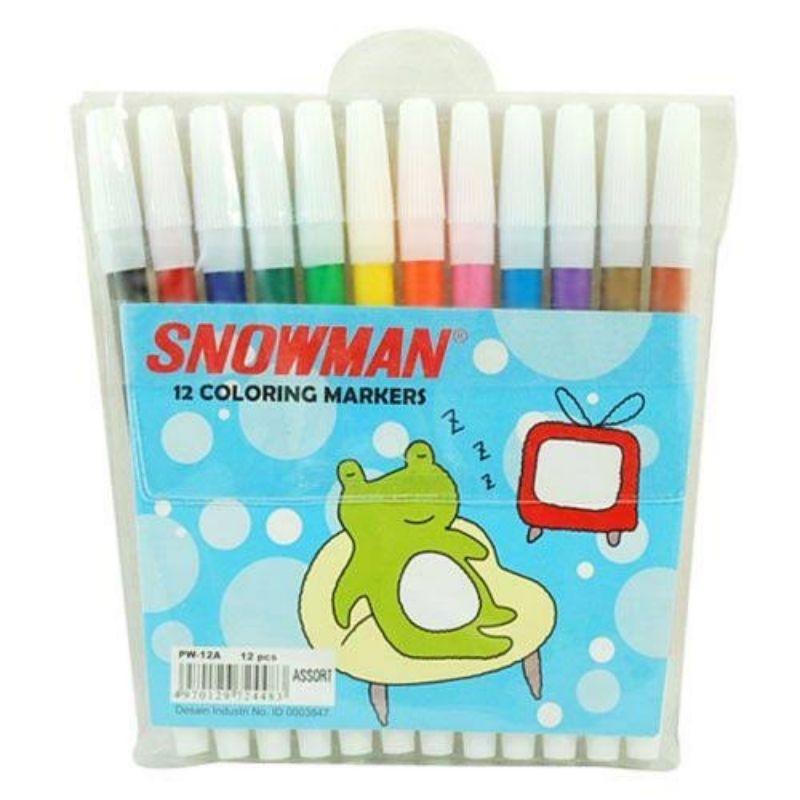 

Spidol warna warni Snowman 12 warna