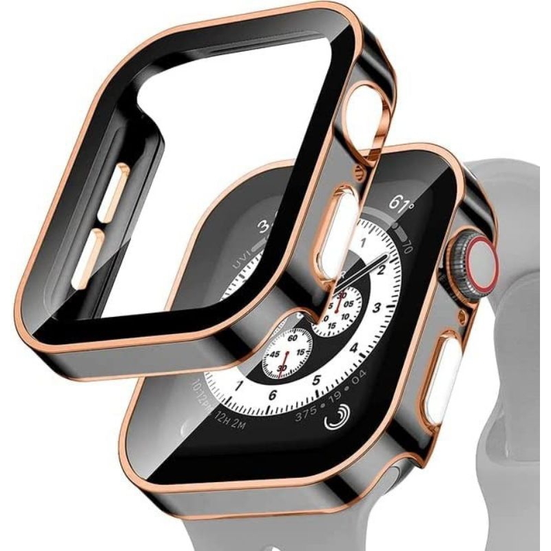 Tempered JDIME Glass+Case For Apple Watch Series 1/2/3/4/5/SE/6/7/8/Ultra