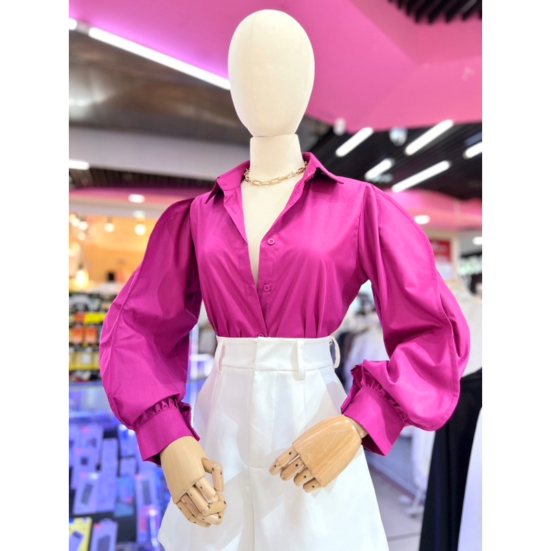 ATASAN MASAYA MODEL LENGAN PANJANG GELOMBANG BLOUSE PREMIUM IMPORT BANGKOK (BJMSY7881)