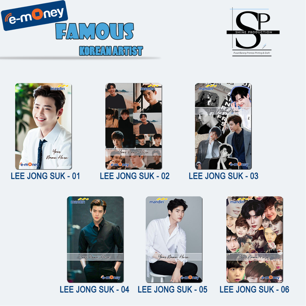 Emoney Flazz Custom Nama Foto Lee Jong Suk Artist Actor