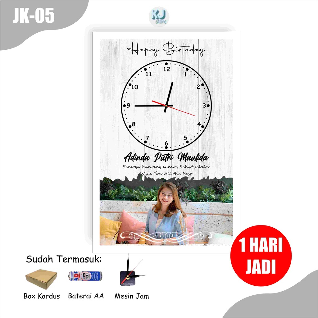 Jam Dinding Kado Pernikahan Wedding Hadiah Tunangan Couple Pasangan Kotak Custom Nama Foto Ulang Tahun Birthday Kado Wisuda Graduation Cetak Foto pengantin wedding Cepat Murah Unik ukuran 20x30cm Untuk Teman Sahabat Kampus Kuliah Lucu Kayu