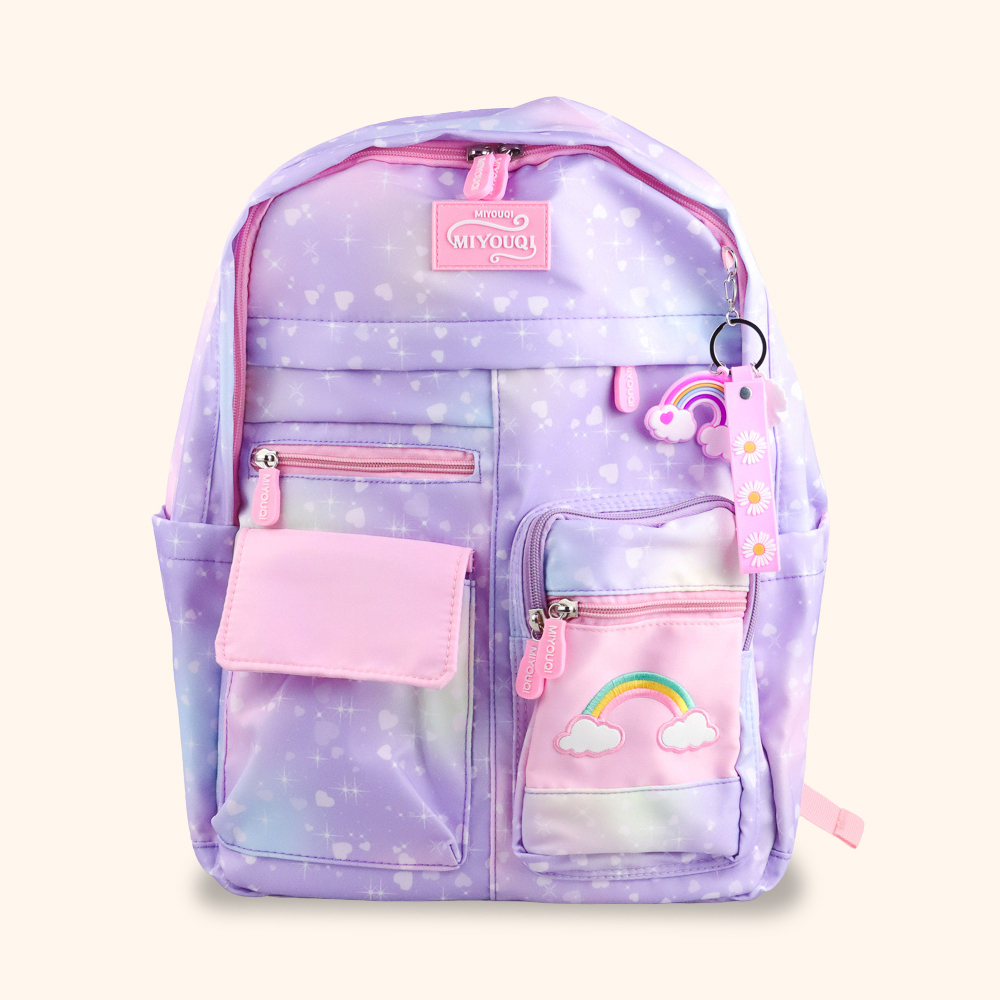 Tas Ransel Sekolah Anak Side Open - ZM251 - Purple