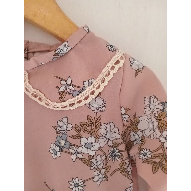 tunik anak bunga vintage