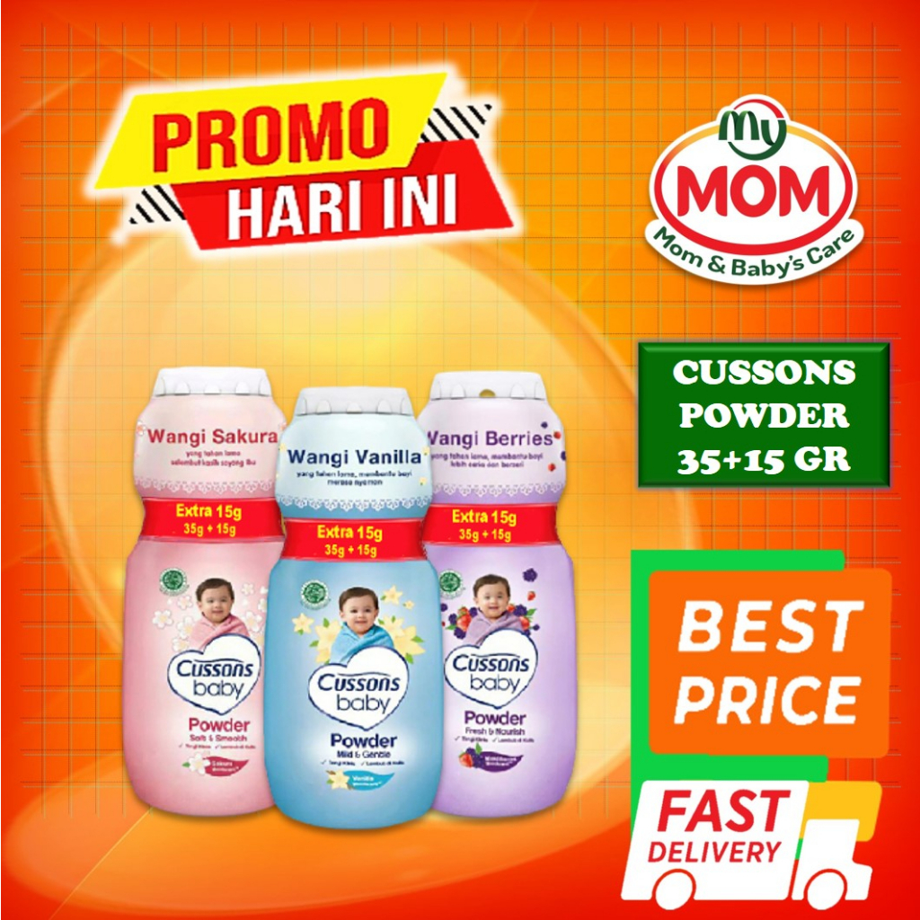 [BPOM] Cussons Baby Powder 35gr + 15gr / Bedak Bayi Cusson / MY MOM