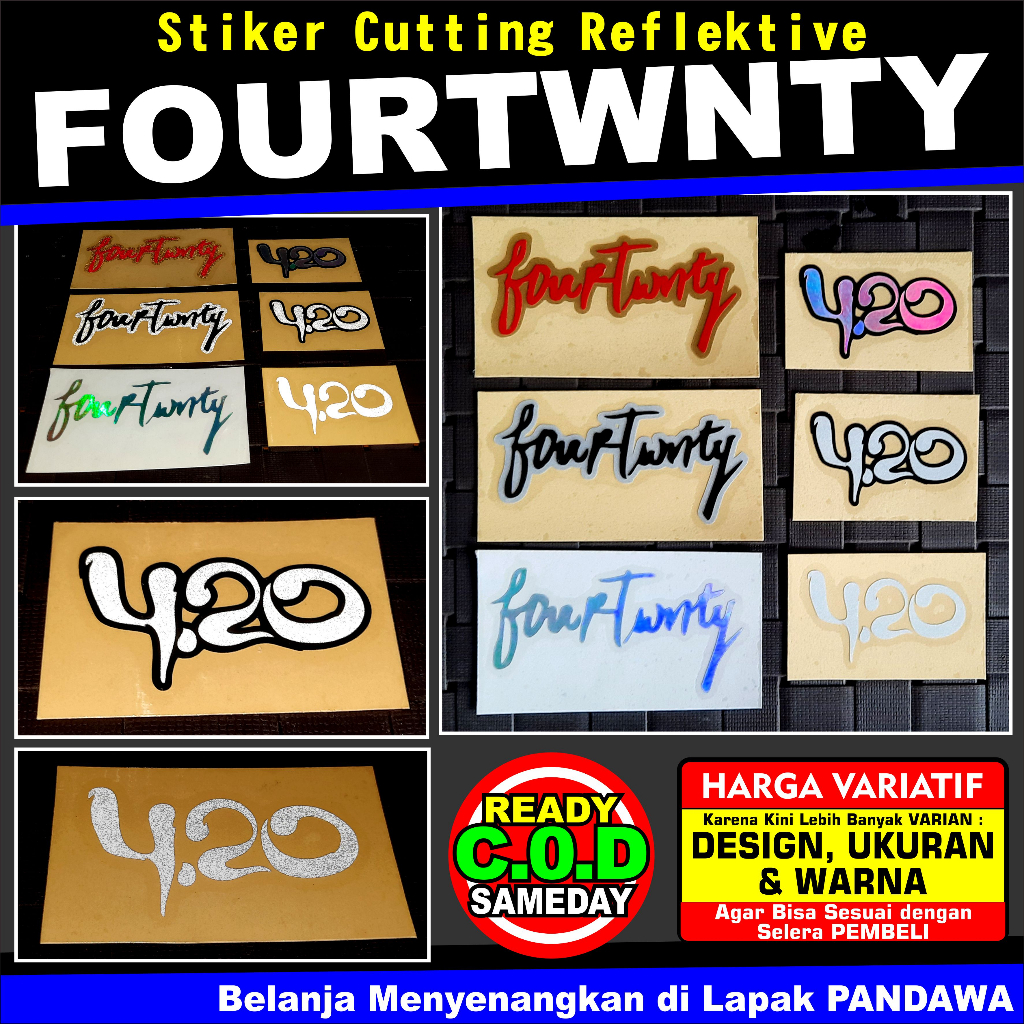Stiker Cutting Reflektive : " FOURTWNTY "