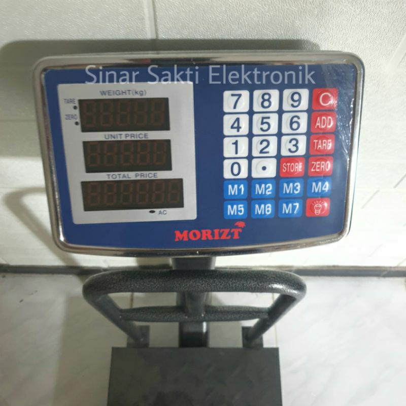 Timbangan Duduk Digital Pagar 150kg 150 kg Morizt Moritz Barang 2 Layar Ekspedisi Lantai Double Display Malang