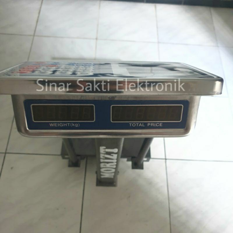 Timbangan Duduk Digital Pagar 150kg 150 kg Morizt Moritz Barang 2 Layar Ekspedisi Lantai Double Display Malang