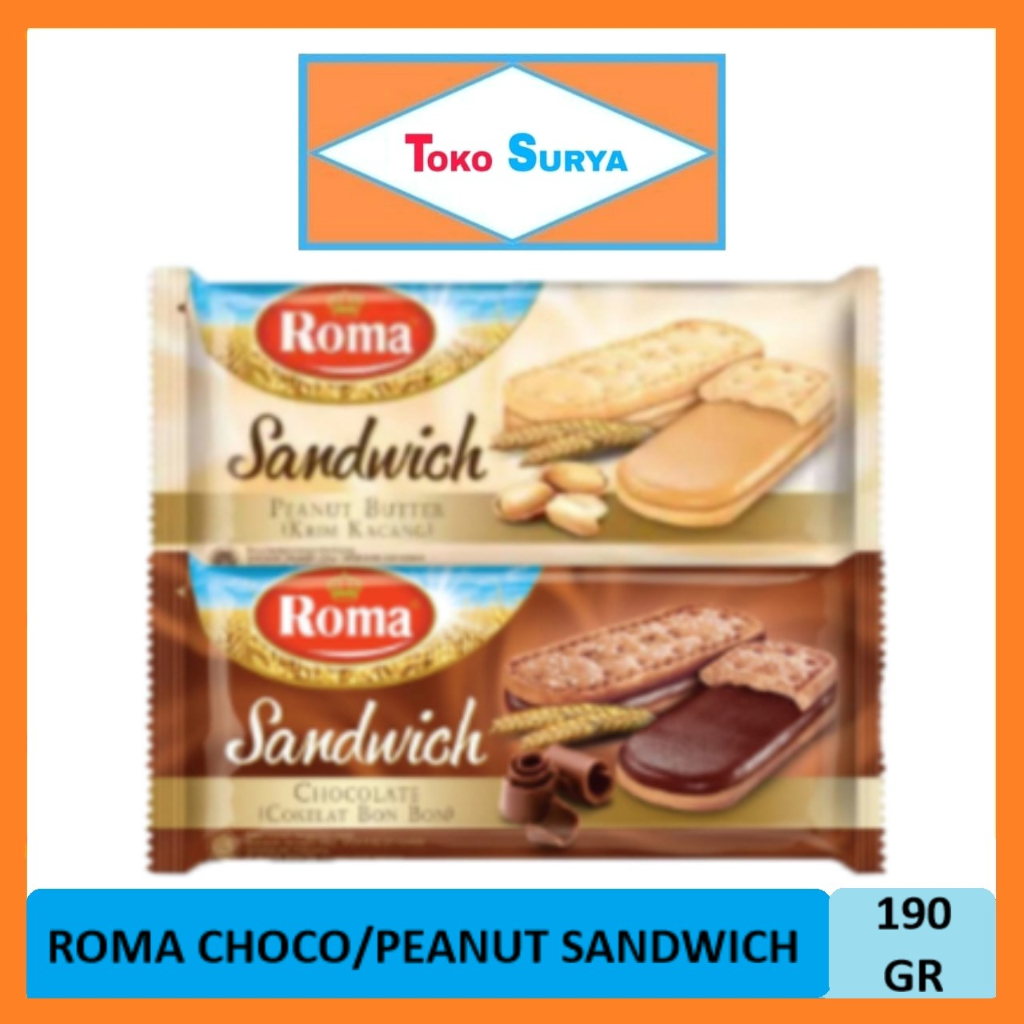 

Roma Sandwich Chocolate/Peanut Butter 189 Gr (Pcs)