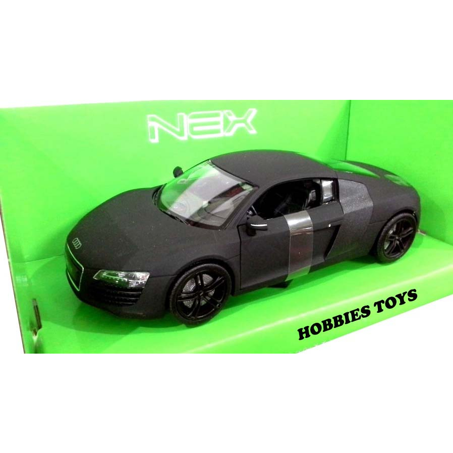 Diecast Welly Nex Skala 1/24 Audi R8 V10 Matte Black