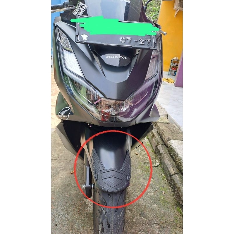 Mumer Karet Pelindung Spakbor Depan Karbon Cocok semua spakbor depan motor Universal