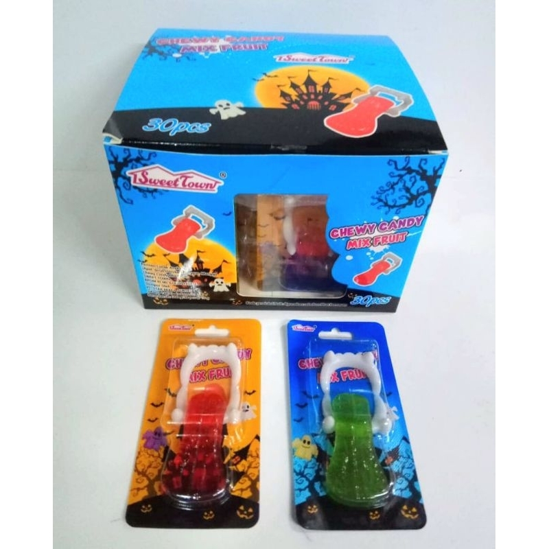 

Permen Cemilan Snack Chewy Candy Mix Fruit Gummy Drakula Gigi Taring Monster Vampir Vampire Mainan Anak Murah (isi 30 pcs)