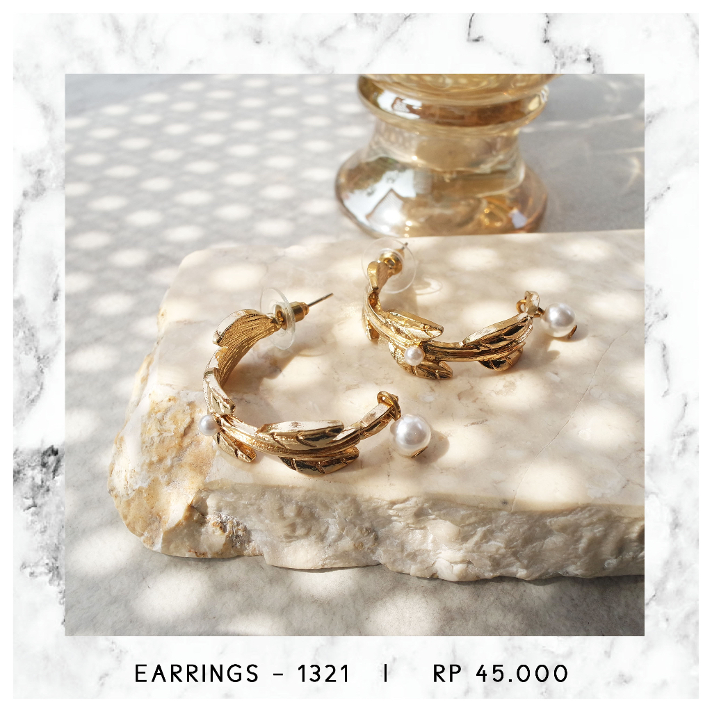 ANTING HOOPS MUTIARA - 1321