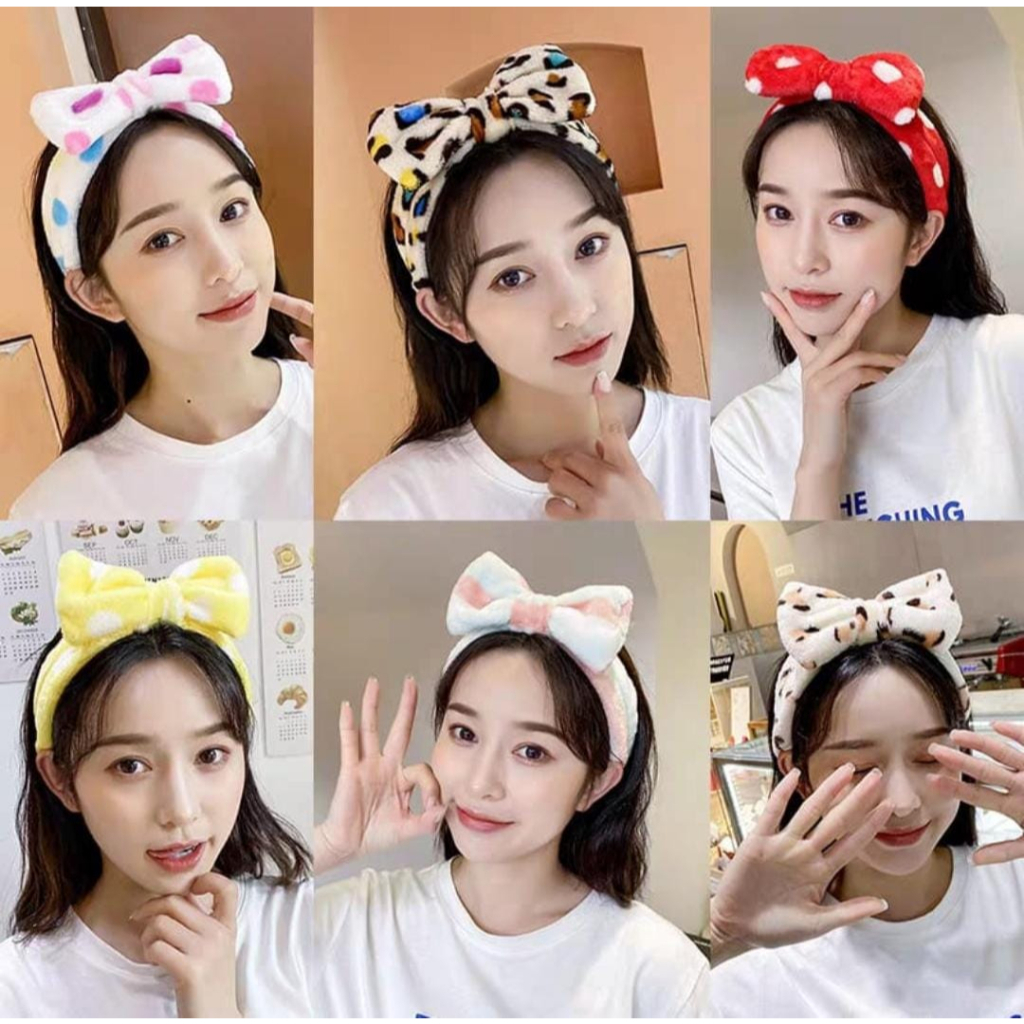 BANDANA BANDO RAMBUT HEADBAND PITA BESAR CUCI MUKA MAKEUP FASHION KOREAN STYLE  BULU SANGAT LEMBUT HALUS