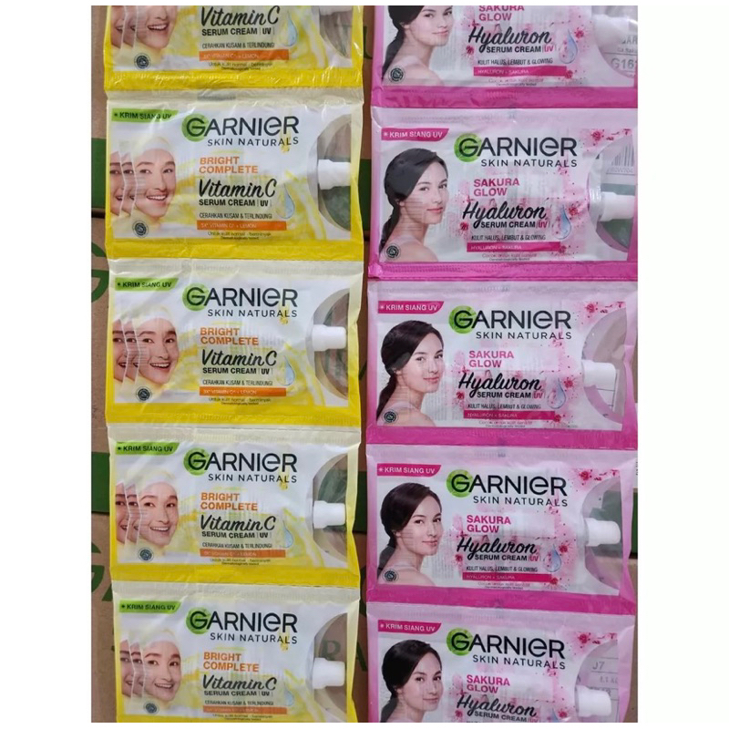 GARNIER CREAM SIANG UV / HYALURON / LIGHT COMPLETE / SKIN NATURALS / SAKURA WHITE / WHITENING SERUM CREAM UV