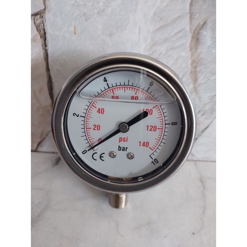 PRESSURE GAUGE 10 BAR DRAT BAWAH