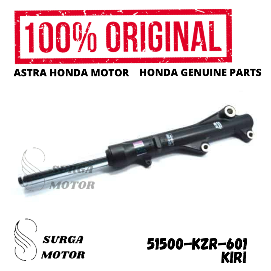 Fork Shock Breaker Skok Depan Kiri Vario 125 150 Esp K60 K59 Original AHM 51500-KZR-601 Garpu Assy L