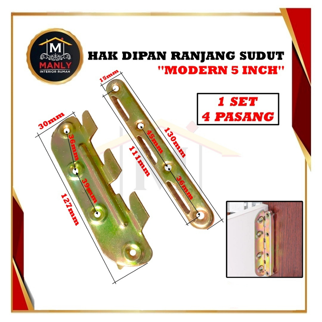 Hak Ranjang Sudut / Bracket Medan Bed Fitting Engsel / Hak DIpan Cantol