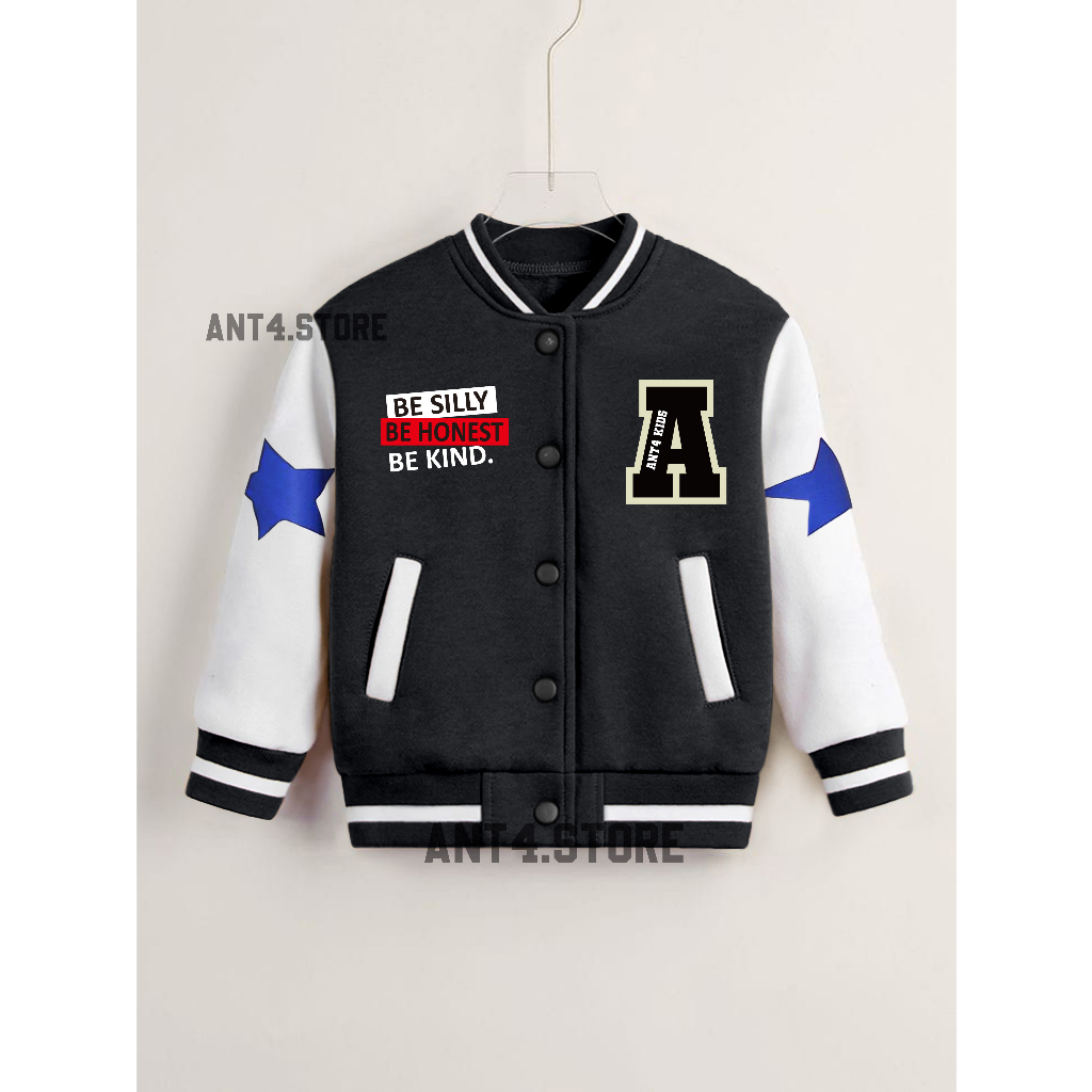 JAKET ANAK VARSITY BASEBALL JAKCET ANAK LAKI LAKI PEREMPUAN UMUR 2 - 12 TAHUN E