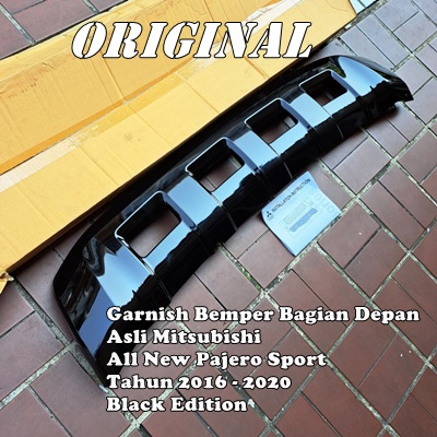 Garnish Garnis Bemper Depan Mitsubishi All New Pajero Sport Black Edition Ori ORIGINAL Tahun