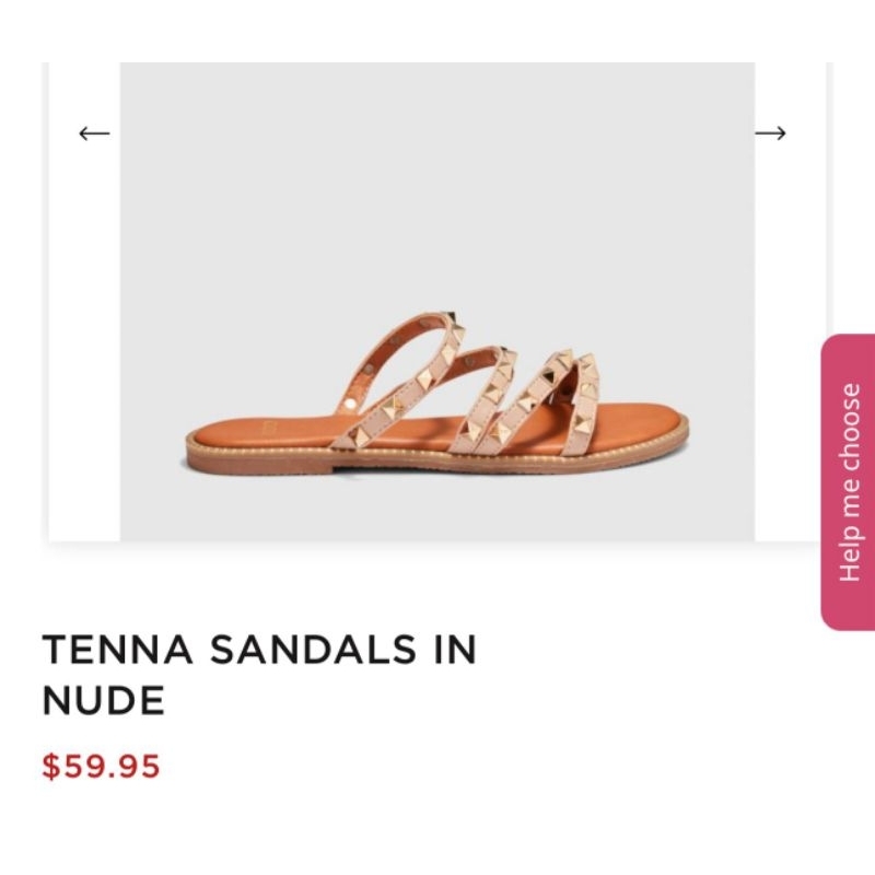 NV studed flat sandals