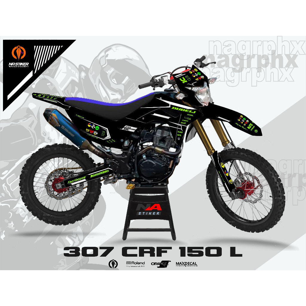 DECAL CRF FULL HOLOGRAM - DECAL CRF [BISA CUSTOM] CRF-307