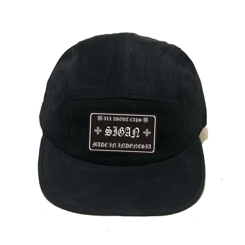 Topi 5 Panel KEREN - HITAM