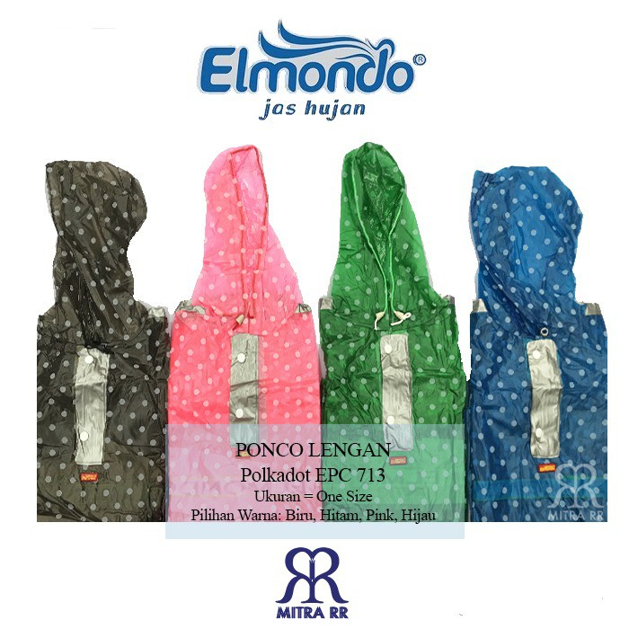 Jas Hujan Elmondo Ponco Lengan POLKADOT 713 Raincoat Fancy