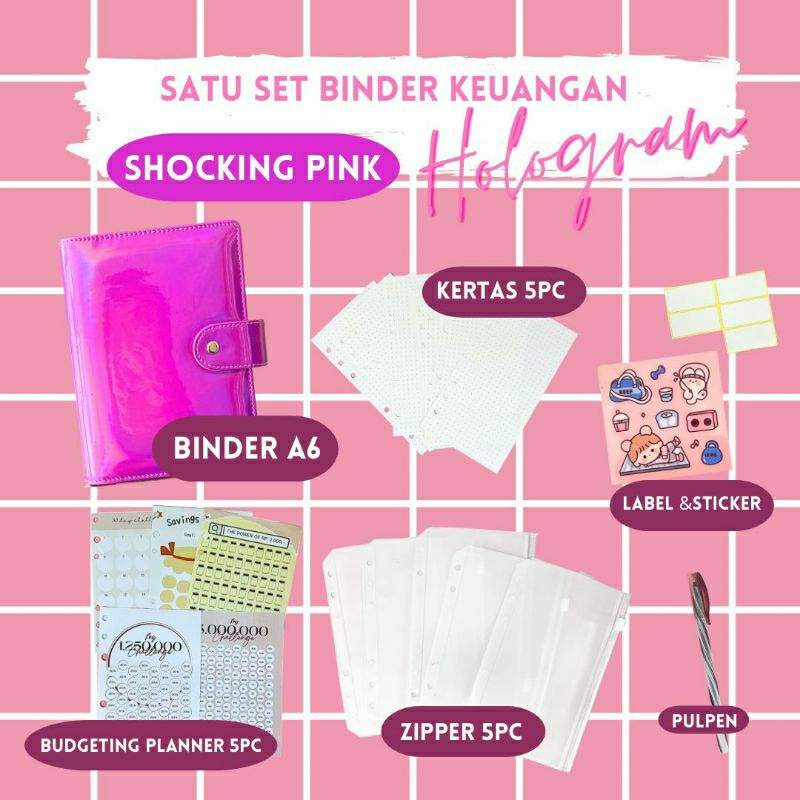 

paket binder menabung hologram premium