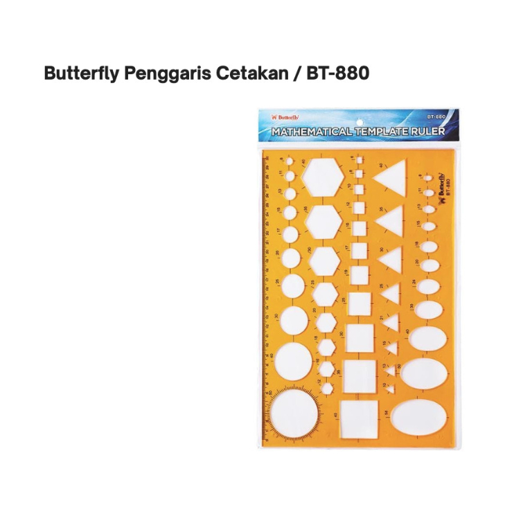 

Penggaris Cetakan Butterfly BT 880 Pengaris Mal