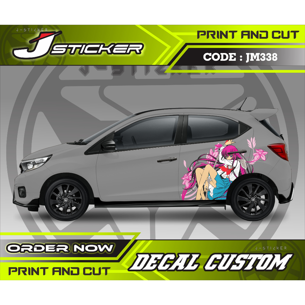 sticker printing mobil brio yaris agya ayla