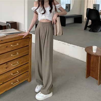 Celana Kulot Wanita Terbaru Loose Kekinian Celana Panjang Korean Style Celana Bahan Pants High Waist