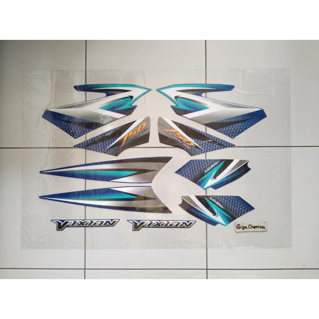 Striping Stiker Lis Motor Yamaha Vixion Old 2007 2008 Biru