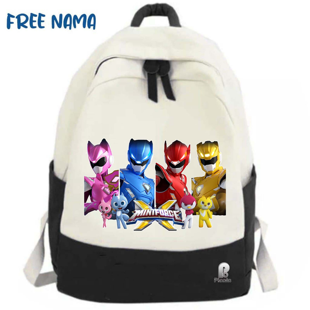 TAS RANSEL BACKPACK ANAK SEKOLAH MOTIF KARTUN MINIFORCE UNISEX (FREE NAMA)