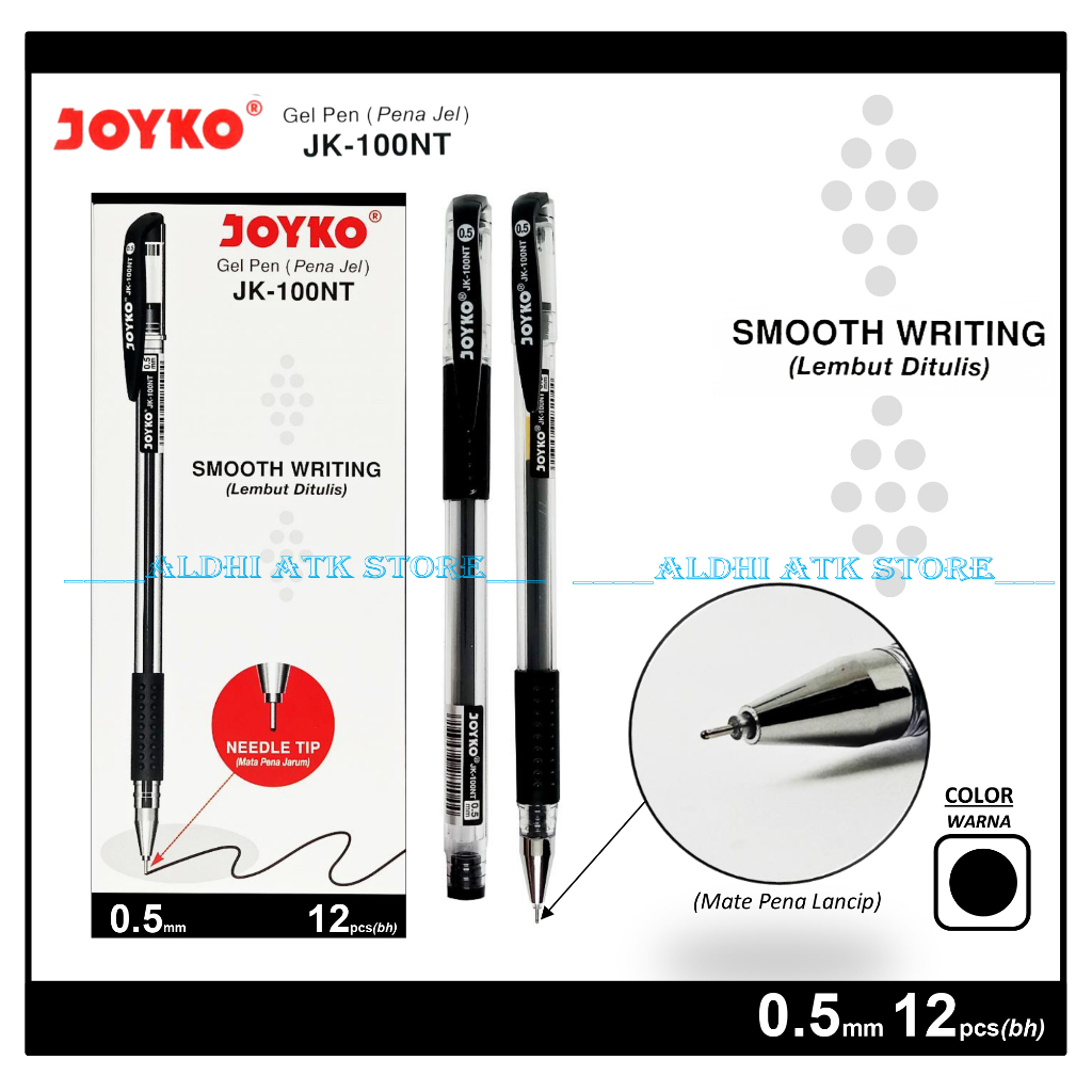 

Pulpen Joyko JK-100NT Pen Joyko Jk100 0,5mm Gel Pen Lancip