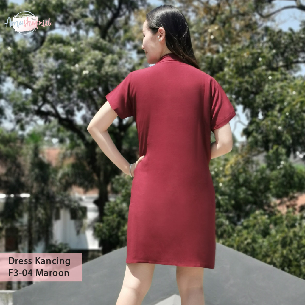 Dress Daster Kerah Rayon Polos