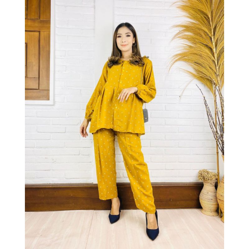 Homedress Daster Baju Harian Wanita Murah Setelan One set Celana Panjang