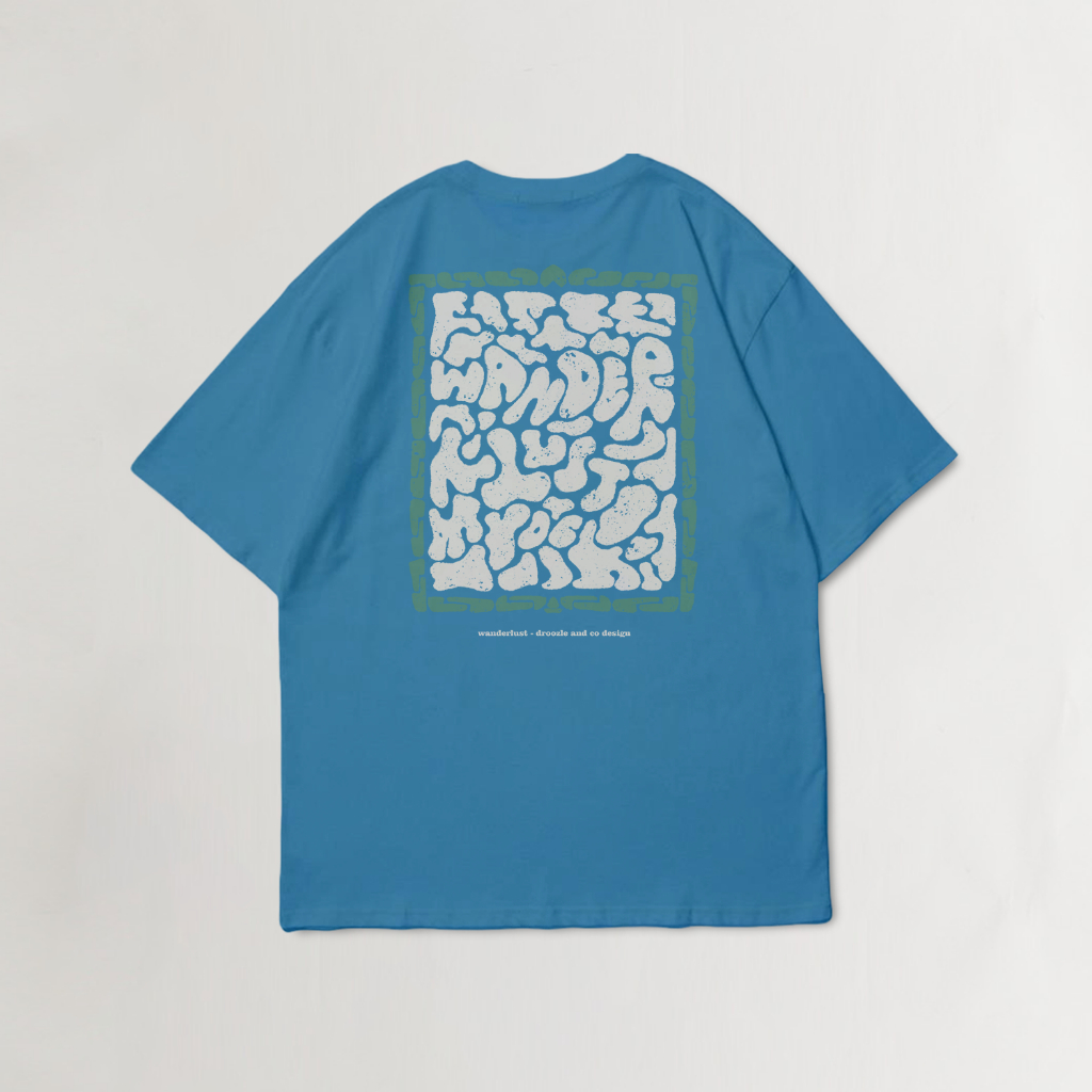 Droozle & co - tshirt - Wanderlust - Deep blue