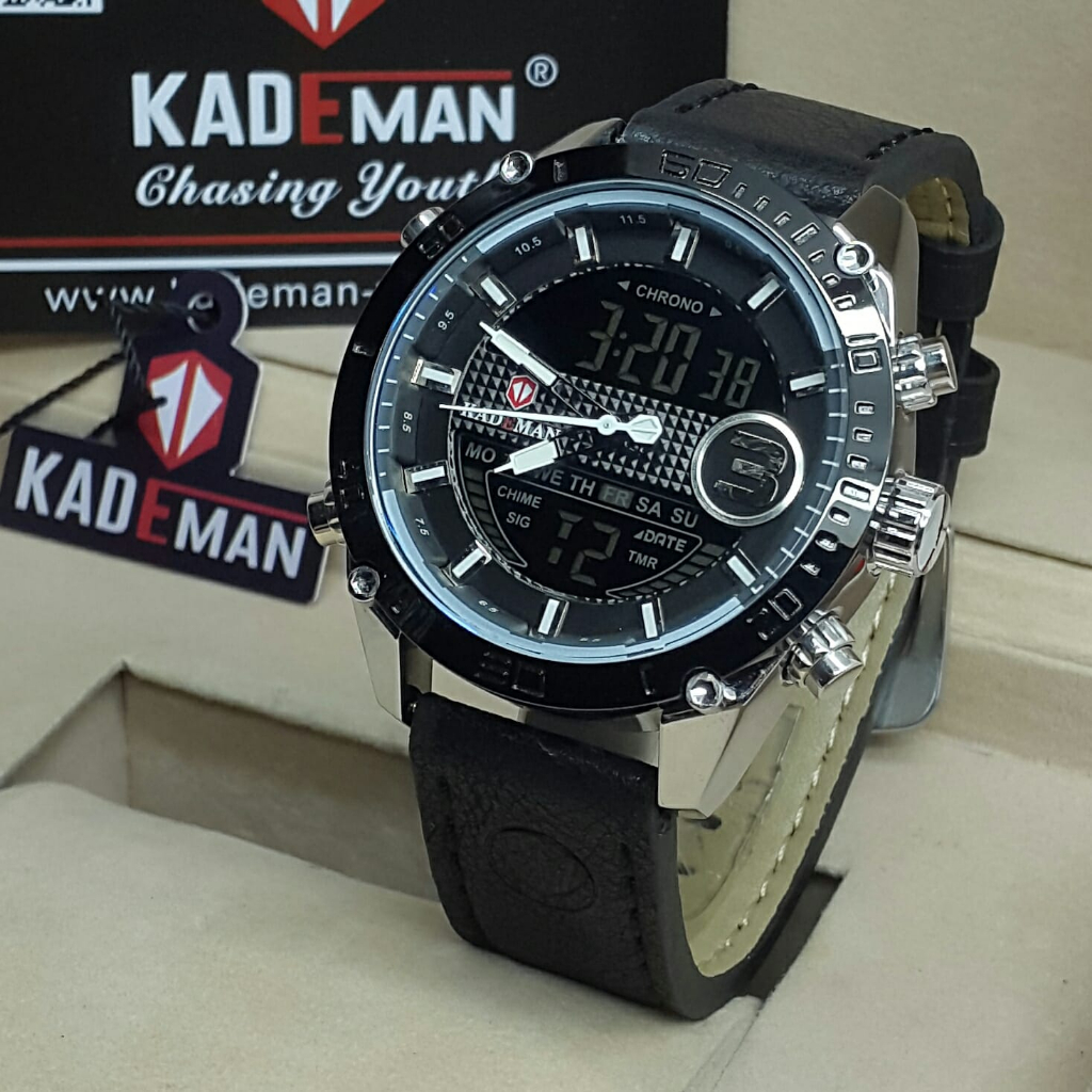 Jam Tangan KADEMAN K9041G kulit 2Time