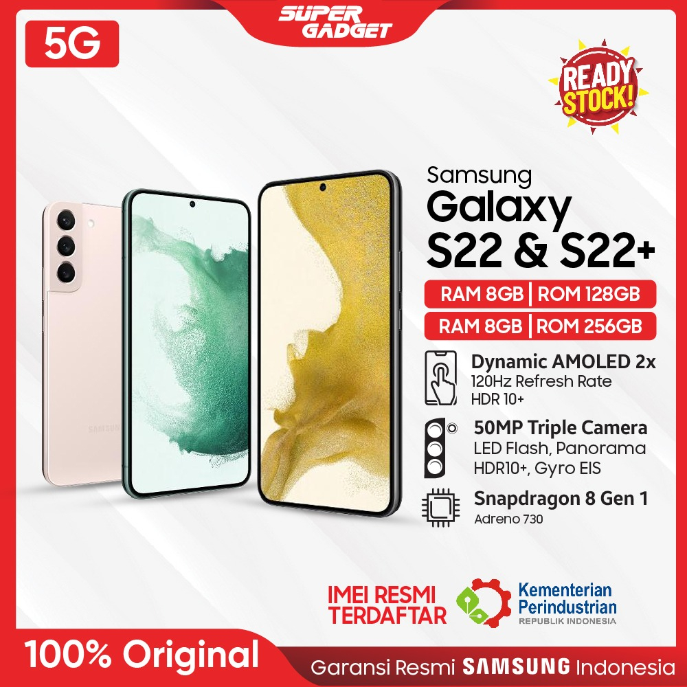 Samsung Galaxy S22 S22+ Plus 5G 8/128 8/256 8GB 128GB 256GB RAM 8 GB ROM 128 256 GB Handphone HP Original SEIN Smartphone