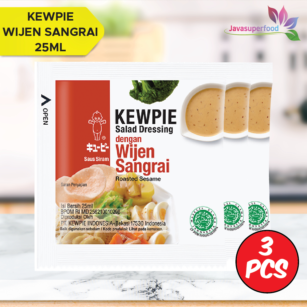 Kewpie Saus Salad Wijen Sangrai 25ml - Salad dressing 3Pcs