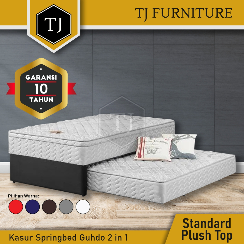 Guhdo Springbed Standard Plush Top 2 in 1 / Kasur Spring Bed Plushtop 2in1 Sorong Tanpa Sandaran 160