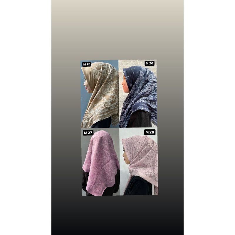 MANZA HIJAB VOAL MOTIF VIRAL (PAKET HAPPY) 100RB DAPET 4PCS FREE GIFT