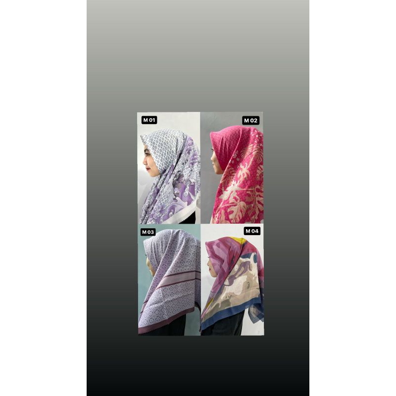 MANZA HIJAB VOAL MOTIF VIRAL (PAKET SUKSES) BUAT USAHA JADI CUAN DAPAT 20 PCS